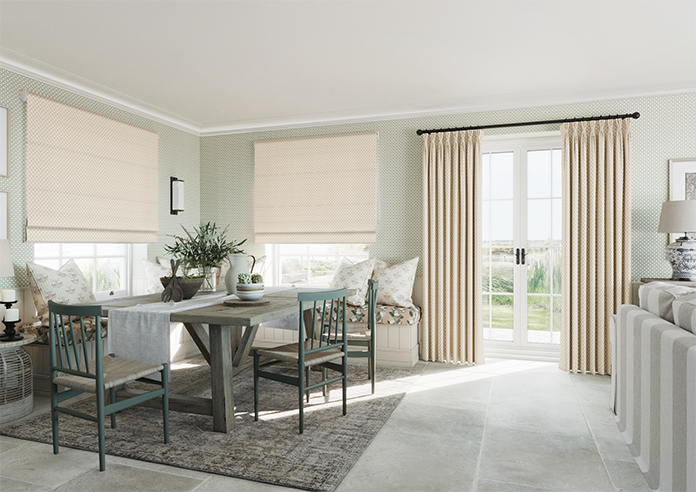 Trellis Prints, Scallop and Bud Manson - Twist&Fit Roman Blind - Image 6